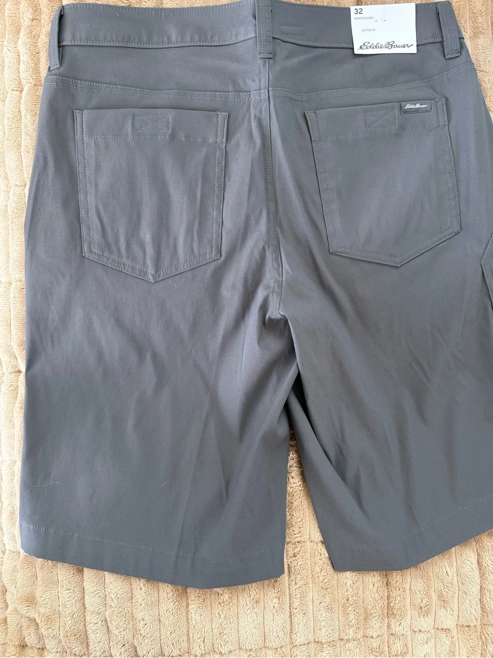 Eddie Bauer Ranier Gray Performance Shorts NWT